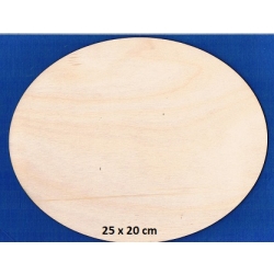 SKLEJKA #3mm Owal 25x20cm, podkładka 25x20cm